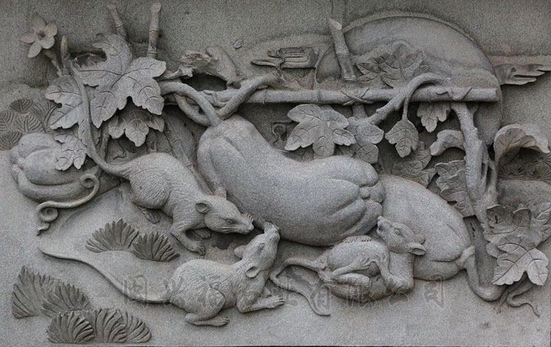 惠安黄塘石雕动物老鼠