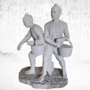 农耕石雕像 农耕石雕像