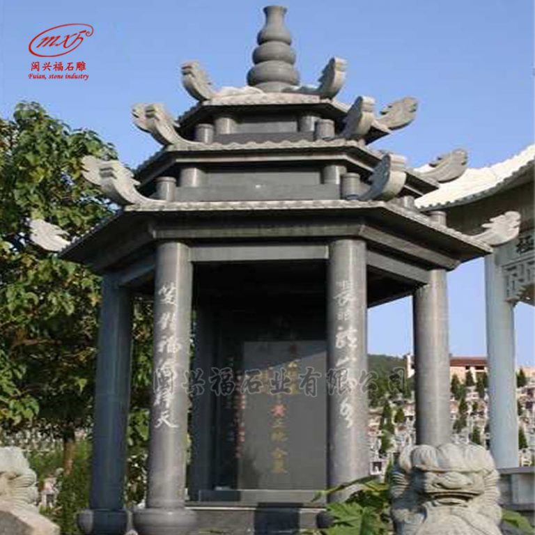 闽兴福定做双层石凉亭 青石六角八角石亭子 仿古中式公园景区休息石凉亭MXFSD-LT2204 | 福建惠安石雕工艺厂-闽兴福石业