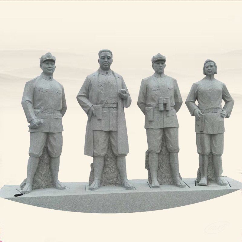 红军党员石雕像