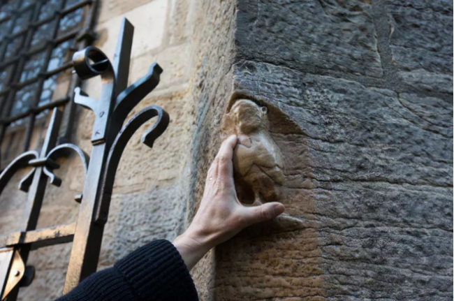 圣母院猫头鹰石雕