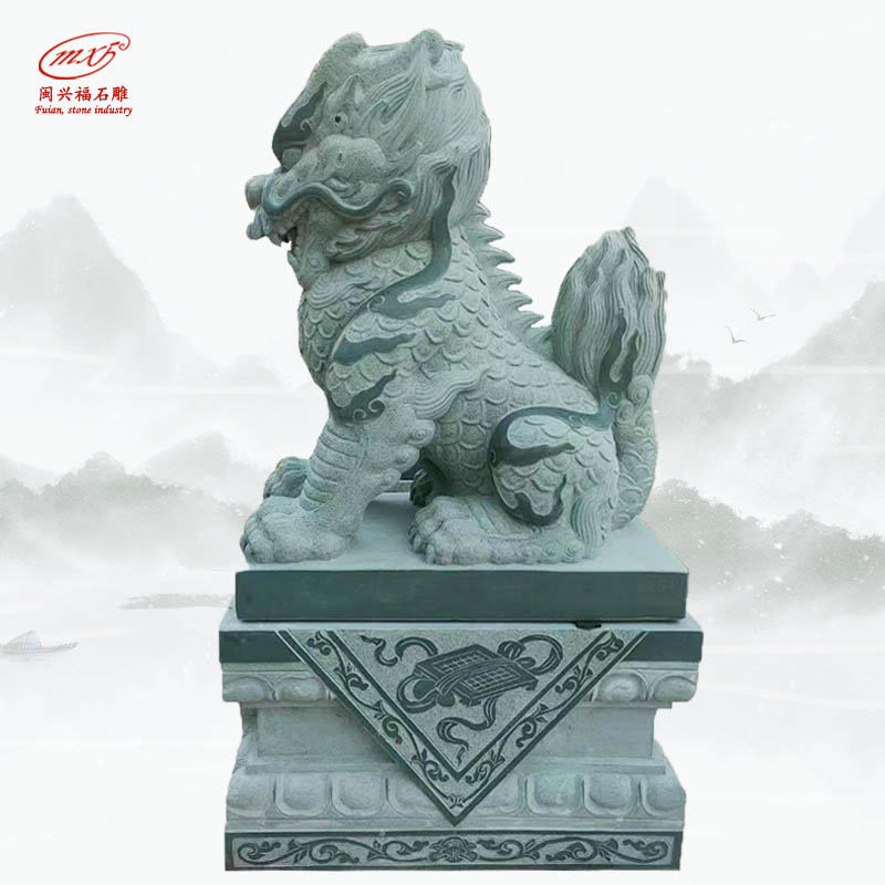 青石麒麟雕刻厂家寺庙宗祠石麒麟神兽庭院门口摆件雕塑MXFSD 青石麒麟雕刻厂家寺庙宗祠石麒麟神兽庭院门口摆件雕塑MXFSD