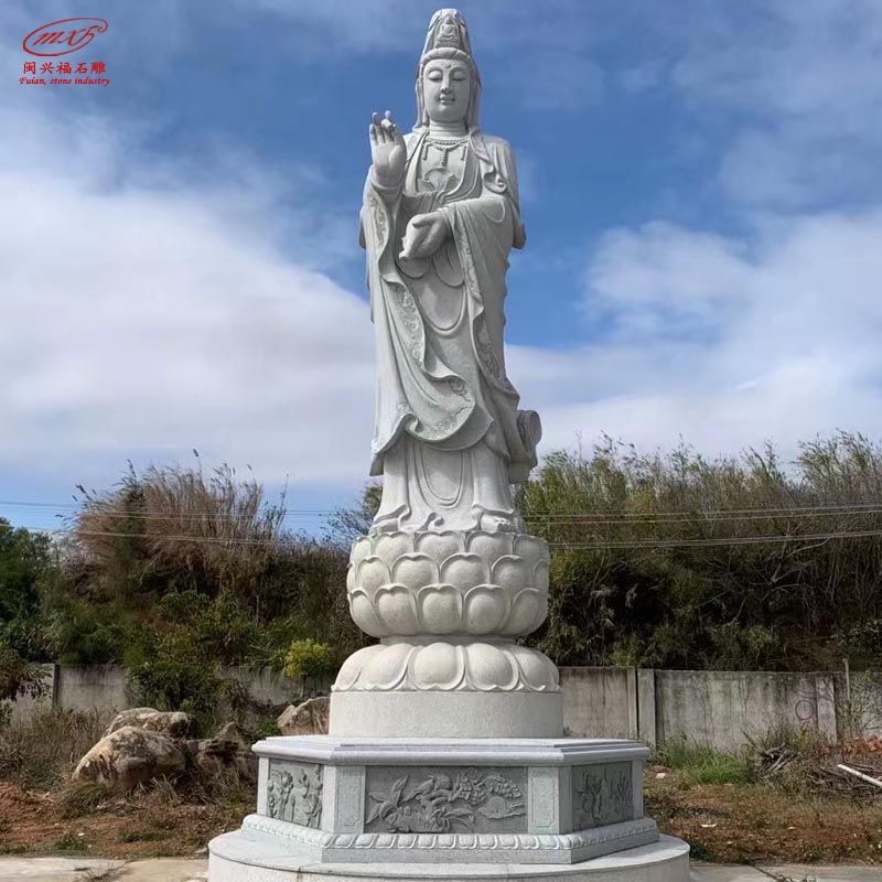 宗教寺庙站像三世佛雕像送子观音雕塑汉白玉滴水佛像装饰MXFSD 宗教寺庙站像三世佛雕像送子观音雕塑汉白玉滴水佛像装饰MXFSD