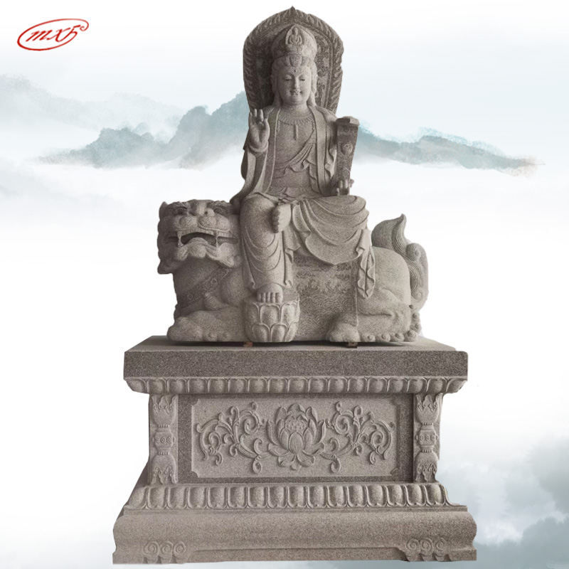 石雕佛像户外大型文殊普贤佛像观世音菩萨佛像寺庙供奉佛像雕塑