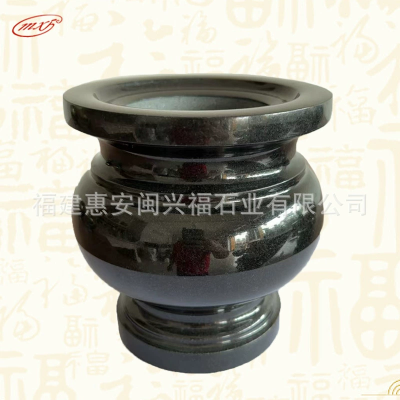 惠安石雕寺庙祠堂无耳香炉墓地供奉祭祀山西黑圆形香炉花瓶烛台 惠安石雕寺庙祠堂无耳香炉墓地供奉祭祀山西黑圆形香炉花瓶烛台