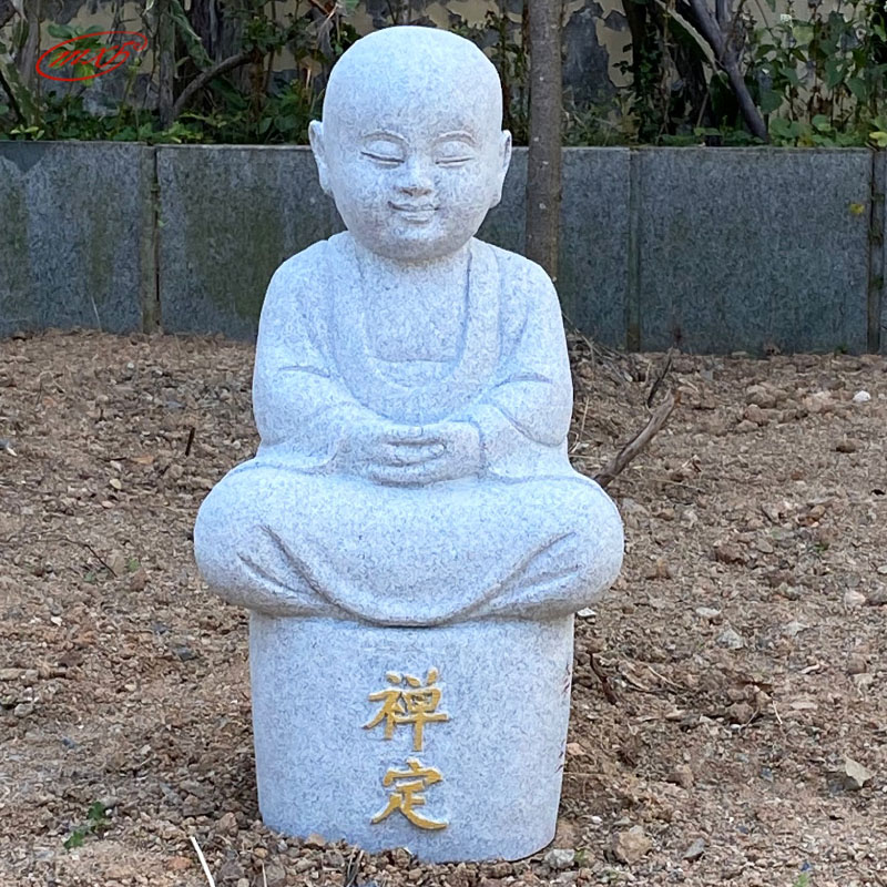 花岗岩小沙弥,石头小和尚,小沙弥雕塑,石雕小沙弥,青石小和尚