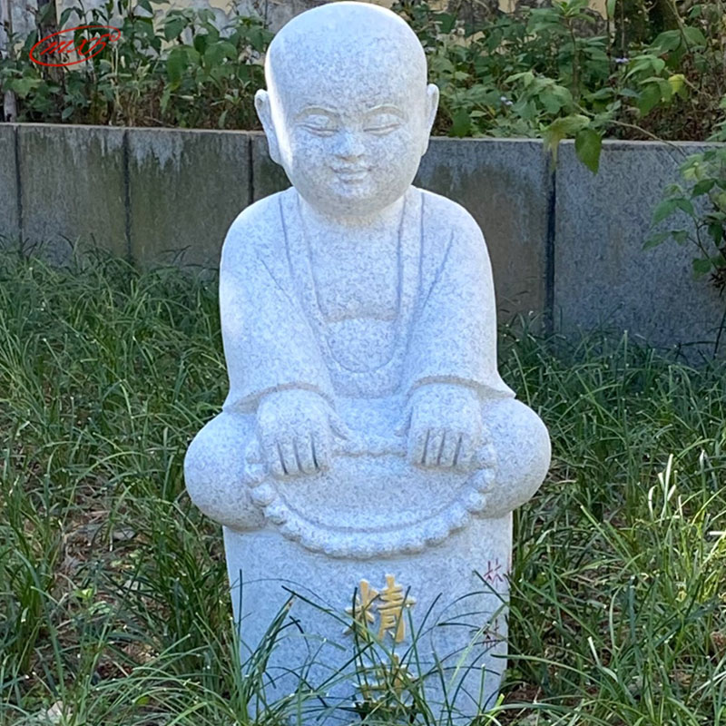 花岗岩小沙弥,石头小和尚,小沙弥雕塑,石雕小沙弥,青石小和尚