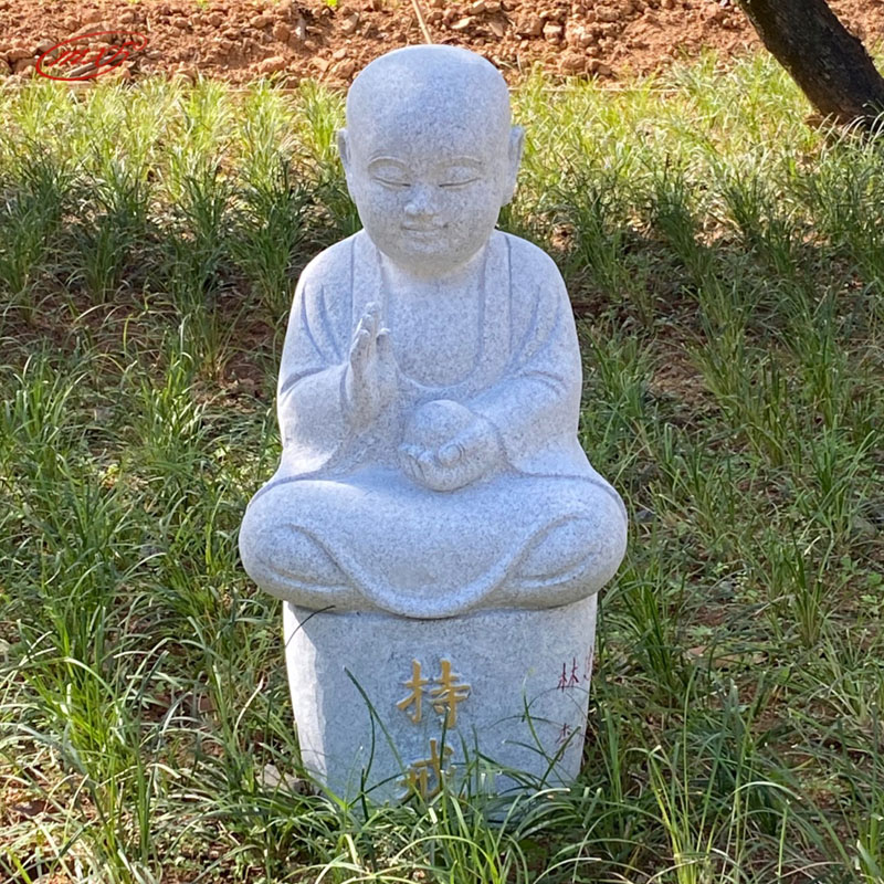 花岗岩小沙弥,石头小和尚,小沙弥雕塑,石雕小沙弥,青石小和尚