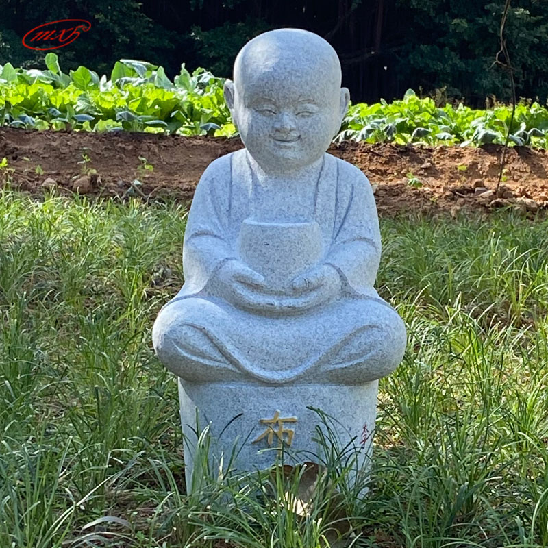 花岗岩小沙弥,石头小和尚,小沙弥雕塑,石雕小沙弥,青石小和尚