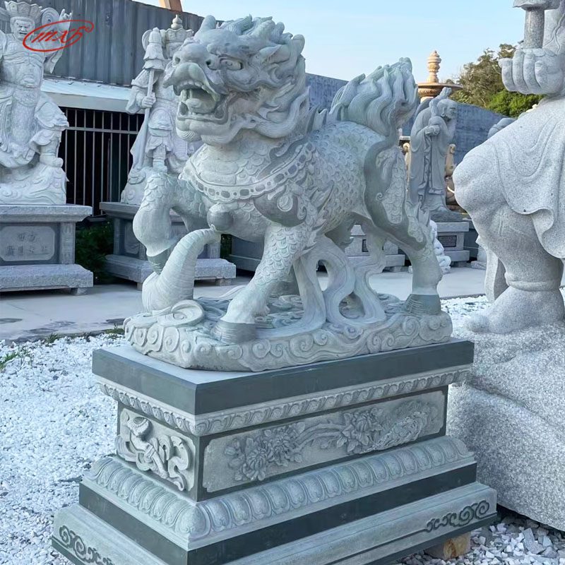 做旧石雕石狮子 看门大理石石狮子 寺庙景区门口摆放石雕石狮MXFSD-DW2413 | 福建惠安石雕工艺厂-闽兴福石业